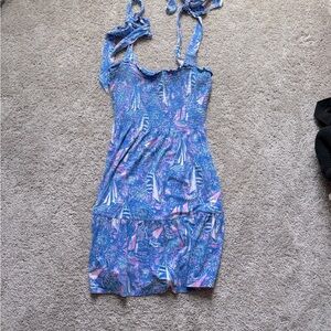 Lilly Pulitzer Blue and Pink Patterned Dress